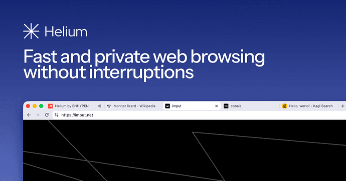 Helium Browser Banner